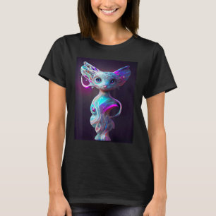 Camiseta Gato Ciber Punk Estranho Homens Mulheres Meninos M
