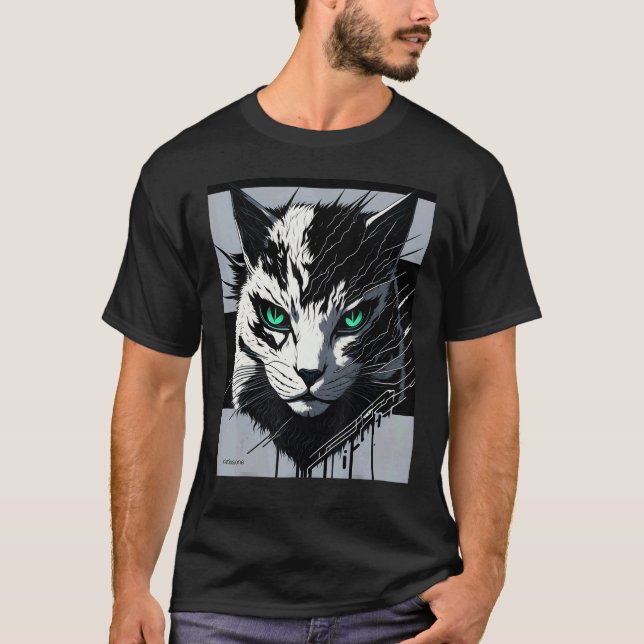 Camiseta gato ciberdigital ver 1 (Frente)