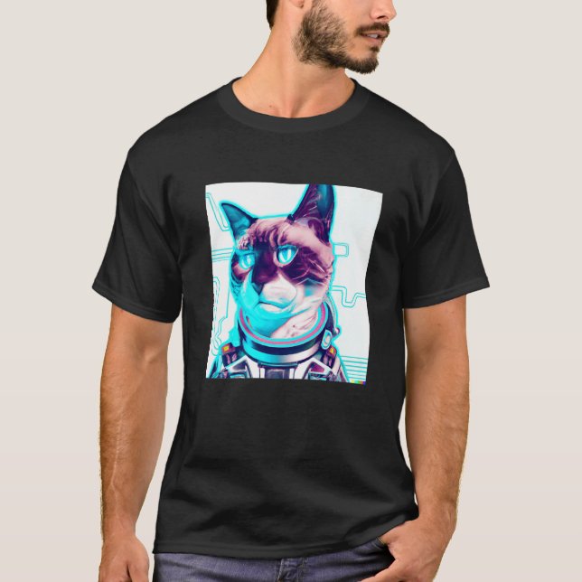 Camiseta Gato Cibernético (Frente)