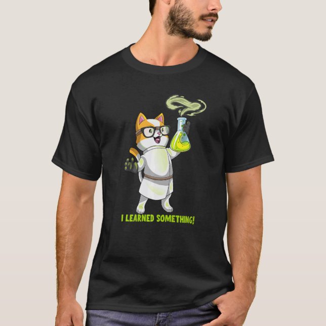 Camiseta Gato Ciência Química Cation Cute Elemento Pawsitiv (Frente)