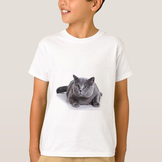 Camiseta Gato cinzento (Frente)