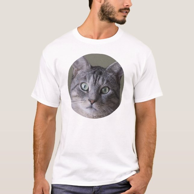Camiseta gato cinzento (Frente)