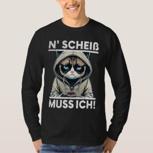 Camiseta Gato Citação Divertida Presente I N Merda eu tenho