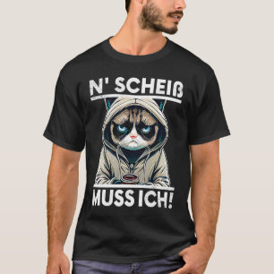 Camiseta Gato Citação Divertida Presente I N Merda eu tenho