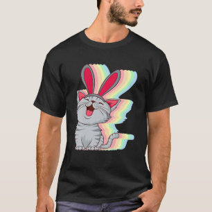Camiseta Gato Coelhinho Orelha Dia de Páscoa Coçadinho Gati
