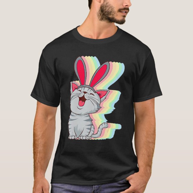 Camiseta Gato Coelhinho Orelha Dia de Páscoa Coitadinho Coz (Frente)