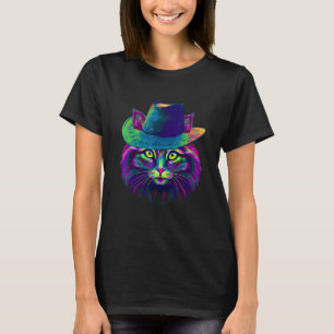 Camiseta Gato Colorido