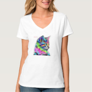 Camiseta Gato colorido