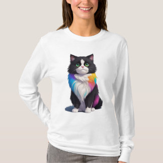 Camiseta Gato Colorido