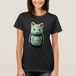 Camiseta Gato Colorido Com Olho E Rosto - Desenho Gráfico L
