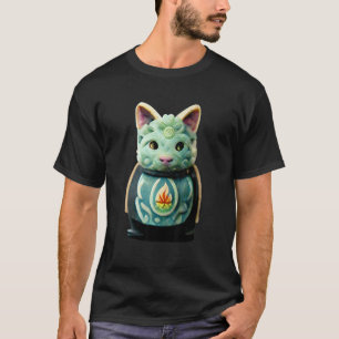 Camiseta Gato Colorido Com Olho E Rosto - Desenho Gráfico L