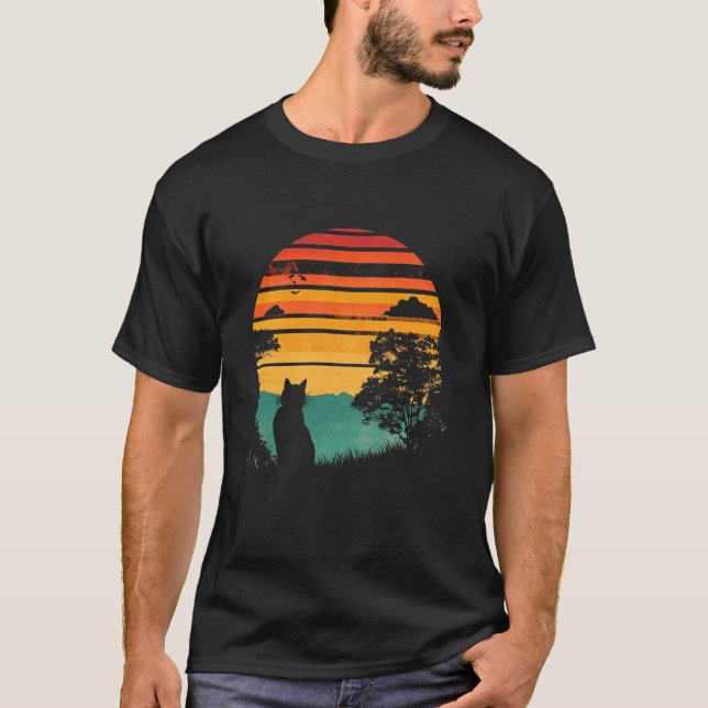 Camiseta Gato Colorido de Verão (Frente)