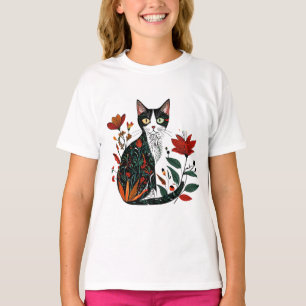 Camiseta Gato colorido fofo