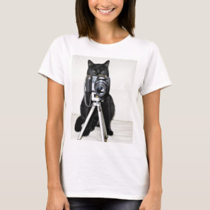 Camiseta Gato com a câmera