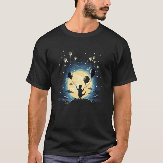 Camiseta Gato com Balões (Frente)