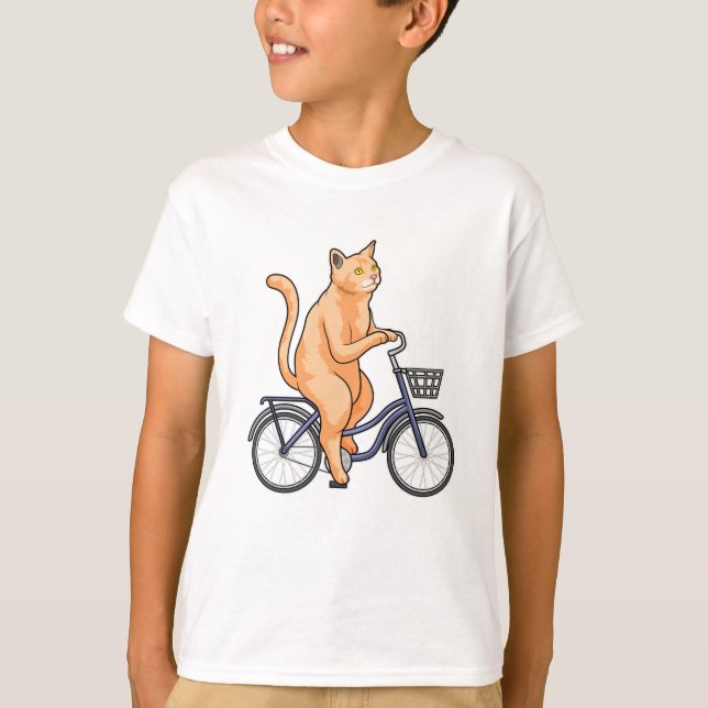 Camiseta Gato com Bicicleta (Frente)