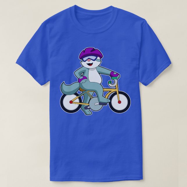 Camiseta Gato com Bicicleta (Frente do Design)