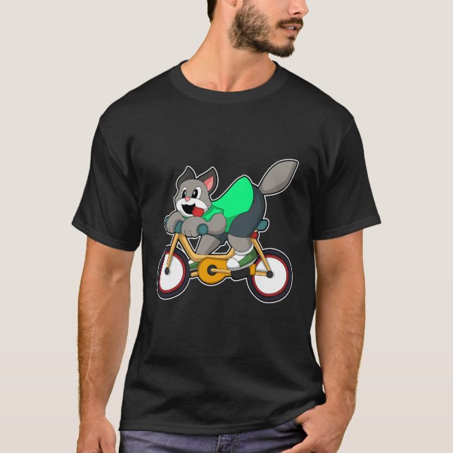 Camiseta Gato com Bicicleta (Frente)