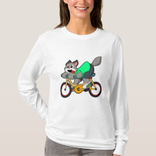 Camiseta Gato com Bicicleta