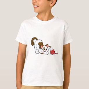 Camiseta Gato com Bola de Lã