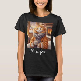 Camiseta Gato com café Purr-Efeito