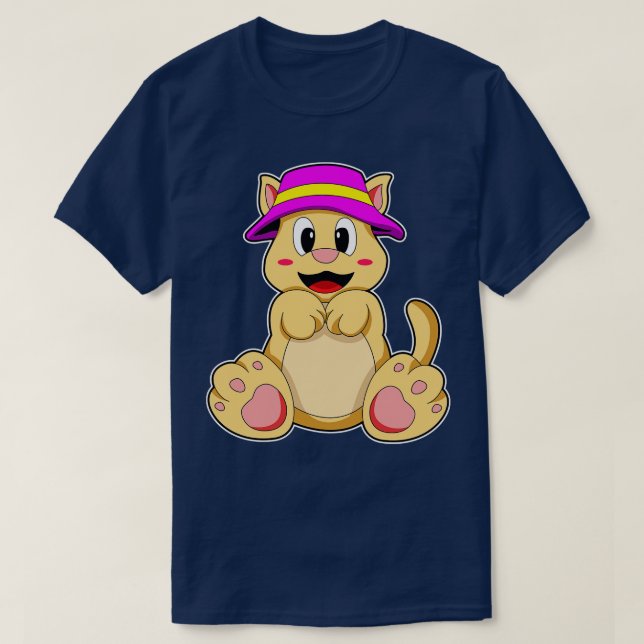 Camiseta Gato com chapéu (Frente do Design)