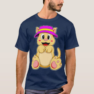 Camiseta Gato com chapéu