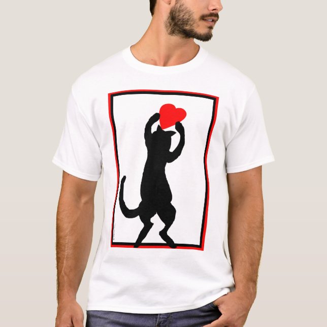 Camiseta Gato com coração (Frente)