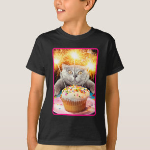 Camiseta Gato com Cupcake