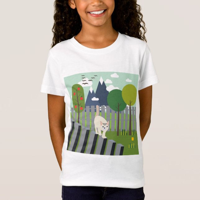 Camiseta Gato com equilíbrio (Frente)