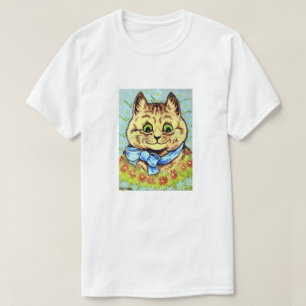 Camiseta Gato com Fita Azul, Louis Wain