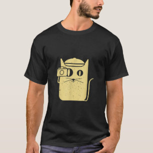 Camiseta Gato Com Fotografia Da Câmera Gatinhos De Pet Gift