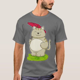 Camiseta Gato com Guarda-Chuva