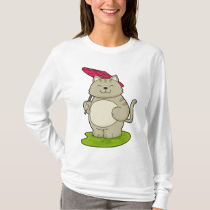 Camiseta Gato com guarda-chuva