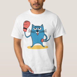 Camiseta Gato com luvas de boxe