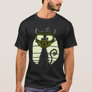 Camiseta Gato Com Máscara De Paintball Gato De Paintball Ga