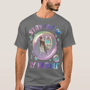Camiseta Gato Com Máscara Em Quarto Yoga Fique Fora Do Meu