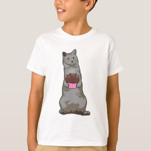 Camiseta Gato com Muffin