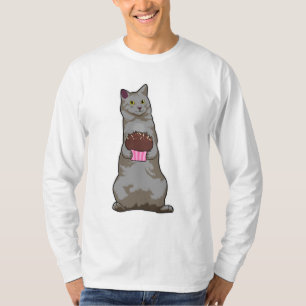 Camiseta Gato com Muffin