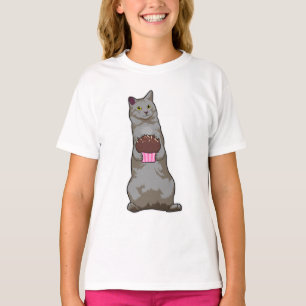Camiseta Gato com Muffin