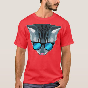 Camiseta Gato com óculos de sol