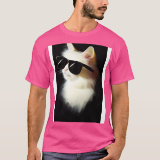 Camiseta Gato com óculos de sol