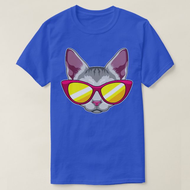 Camiseta Gato com óculos de sol 1 (Frente do Design)