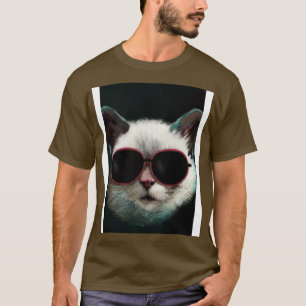 Camiseta Gato com óculos de sol 2