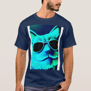 Camiseta Gato com óculos de sol 6