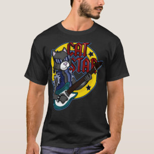 Camiseta Gato com óculos de sol como mexicano com violão