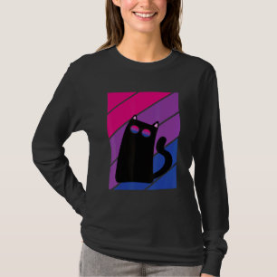 Camiseta Gato Com Orgulho Bandeira Bissexual LGBTQ Orgulhos
