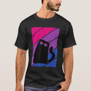 Camiseta Gato Com Orgulho Bandeira Bissexual LGBTQ Orgulhos