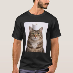 Camiseta Gato com Papel Higiênico Gato Engraçado Amante de 