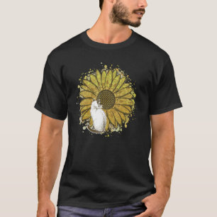 Camiseta Gato Com Patas De Girassol Lindas Ama Gato Mãe Gat